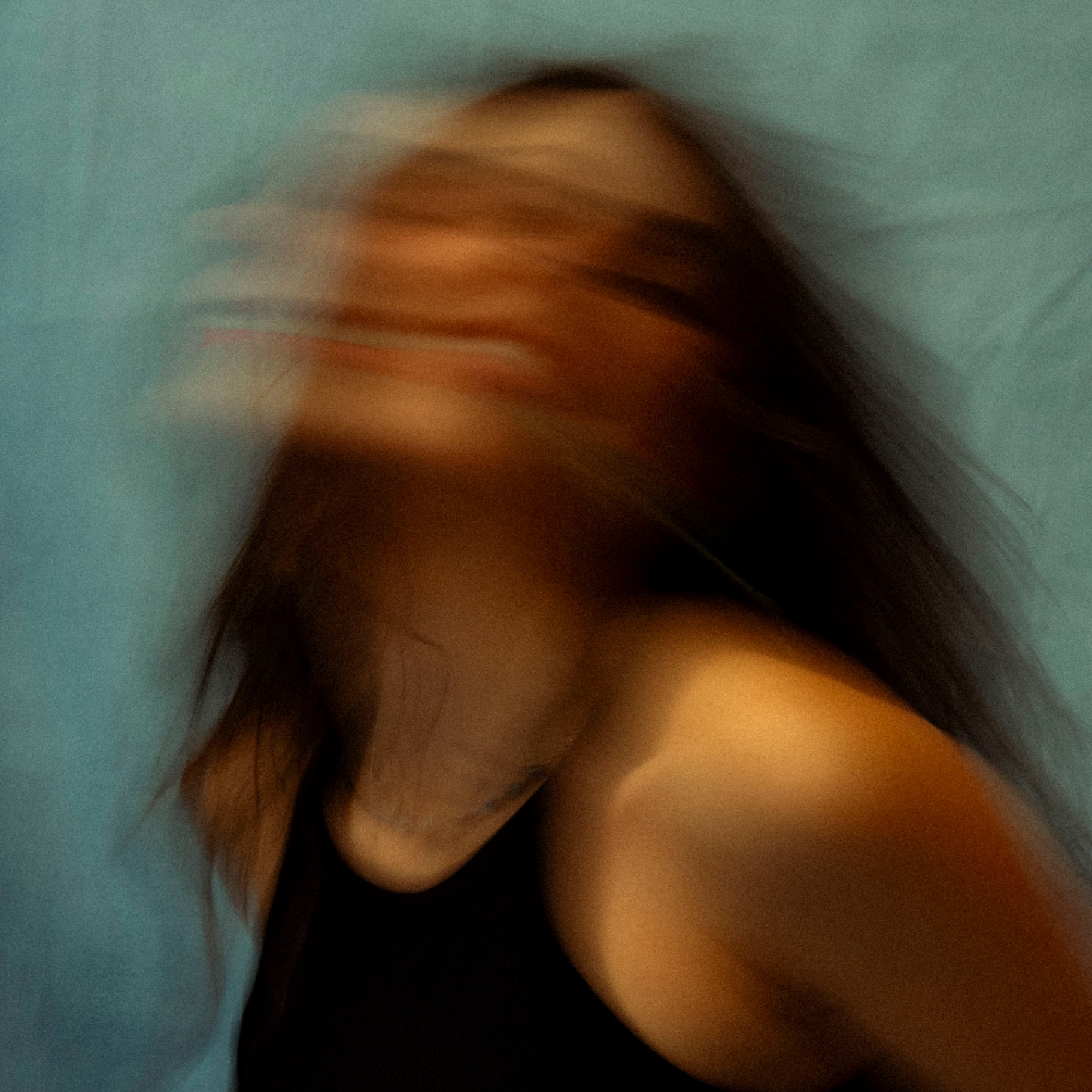 Musician in warm studio light